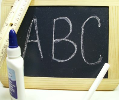 chalkboard with abc